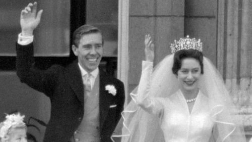 Lord Snowdon and Princess Margaret on their wedding day in 1960. (AAP)