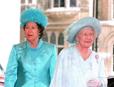 The Queen Mother and Princess Margaret attend a luncheon at Guildhall in 2000 in London. The Queen Mother died in 2002 aged 101.&nbsp;