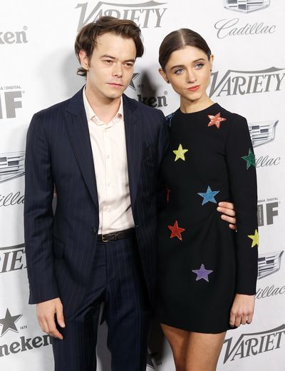 &nbsp;Charlie Heaton and Natalia Dyer attend Variety and Women In Film's 2018 Pre-Emmy celebration.