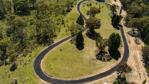 Property for sale in country New South Wales with its own bitumen motorbike track.