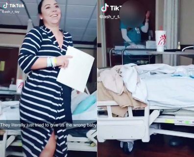 TikTok mum claims nurse tried to give her the wrong baby in hospital. 