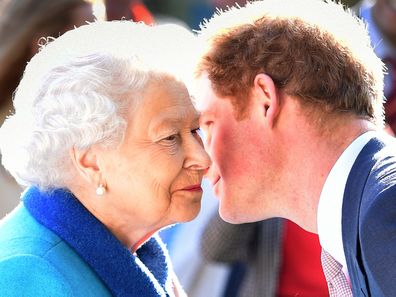 Queen Elizabeth II with her grandson Prince Harry