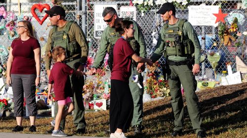 Students returned to school for the first time since the shooting. (AAP)