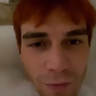 KJ Apa accidentally shared a hilarious bathtub video to his Instagram.
