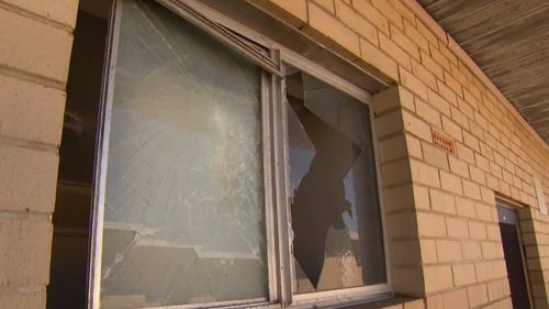 The man smashed a window as well as the front door, before  gaining entry to the premises. Image: 9News