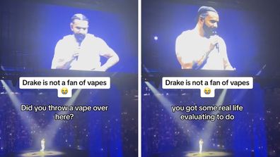 Drake has vape thrown at him mid-performance