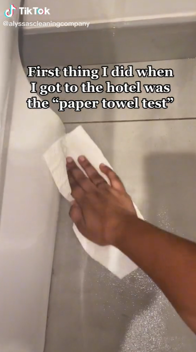 Woman's 'paper towel test' on TikTok reveals shocking grime in hotel room
