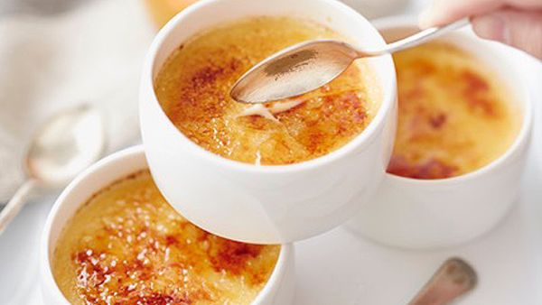 Orange, barley and passionfruit cr&#232;me br&#251;l&#233;e