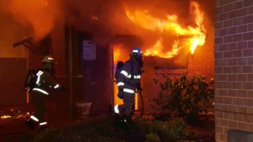 A fire has torn through a townhouse in Adelaide. (9NEWS)