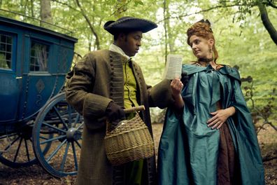 Enyi Okoronkwo as Rasselas and Louisa Harland as Nell Jackson in Renegade Nell