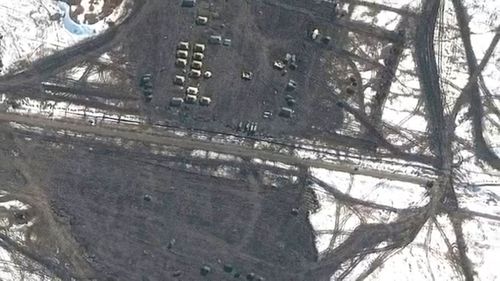 Satellite vision of targets as Russia moves in on Ukraine.  