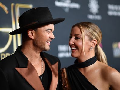 SYDNEY, AUSTRALIA - AUGUST 18: Guy Sebastian and Jules Sebastian attend the 64th TV WEEK Logie Awards at The Star, Sydney on August 18, 2024 in Sydney, Australia. (Photo by Wendell Teodoro/Getty Images)