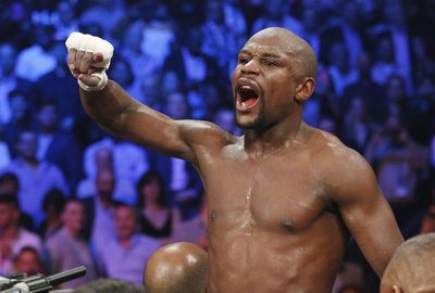 Floyd Mayweather has beaten Manny Pacquiao in their 'super fight'.