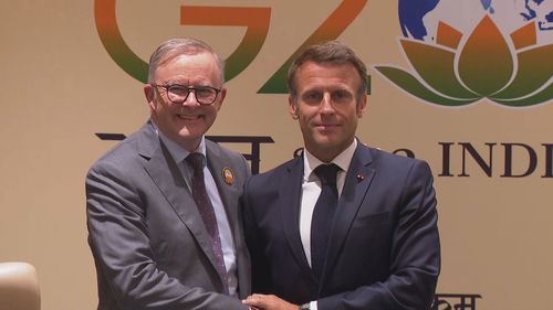 Albanese used the meeting with French President Emmanuel Macron to push for a resolution to a deadlocked free trade deal with the European Union.
