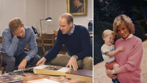 Princess Diana holds Prince William while pregnant with Prince Harry. (Kensington Palace)