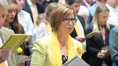 Rosie Batty at her son's funeral in February. (AAP)