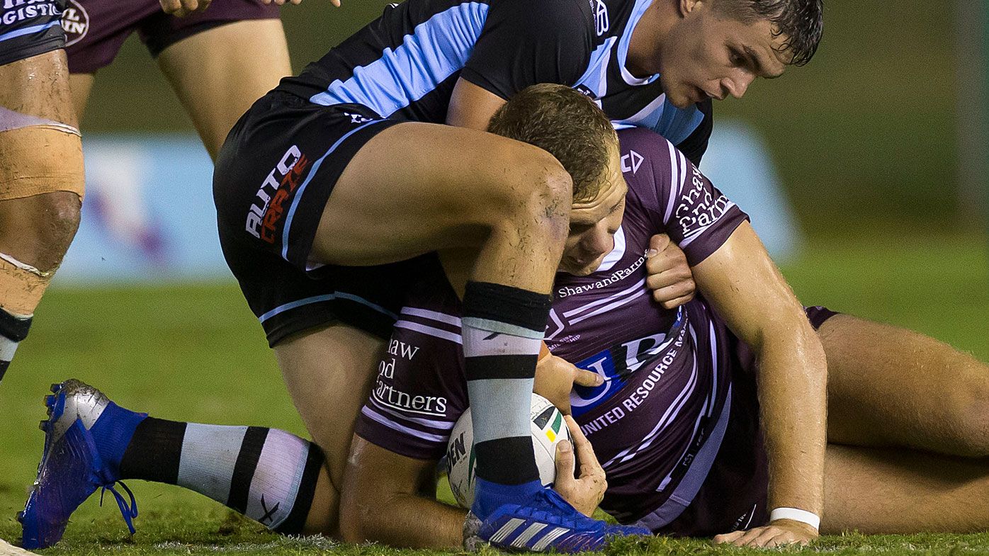 Manly Sea Eagles star Tom Trbojevic suffers injury in trial match against Cronulla Sharks
