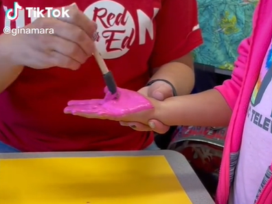 Teacher reveals hilarious arts and crafts fail after attempting to make 'shrink charms' with first-grade class.