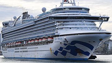 Ruby Princess departing Port Kembla (AAP)