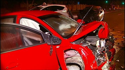 Two people taken to hospital after head-on crash in Brisbane (9NEWS)
