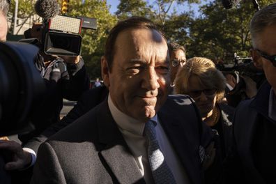 Actor Kevin Spacey arrives at court for the civil lawsuit trial, Thursday, Oct 6, 2022, in New York 