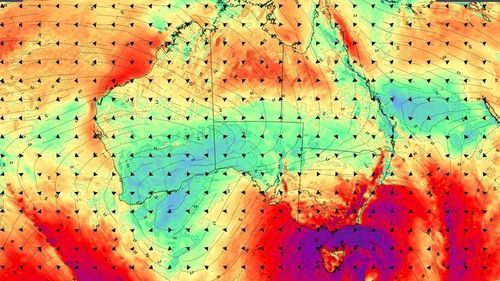 A complex low-pressure system will pass over Australia's south from today, and it's expected to stick around until mid-next week. 