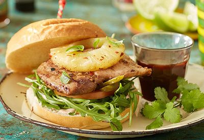 Recipe: <a href="http://kitchen.nine.com.au/2016/05/05/11/32/jamaican-jerk-chicken-burger" target="_top">Jamaican jerk chicken burger</a>