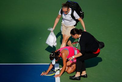While, her semi-final opponent, Peng Shuai, left in tears.