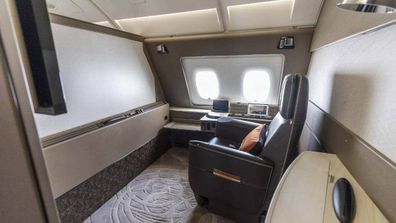 Singapore Airlines A380 first class suite New Zealand 