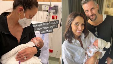Snezana spent the night with Harper who had caught an infection from her sisters. 