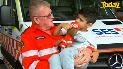 Greg 'Bluey' Chalmers SES volunteer who rescued AJ Elfalak reunited with family