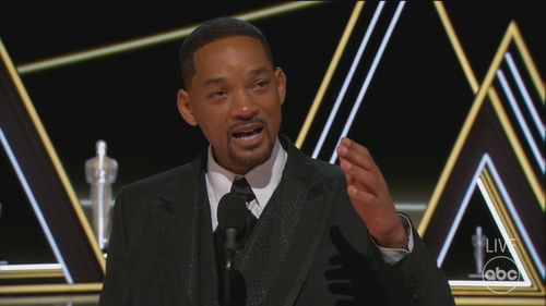 Will Smith is emotional as he accepts the Best Actor award at the 2022 Oscars