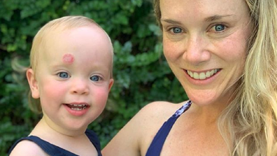 Sam Squiers with her daughter Imogen who was born at just 26 weeks.