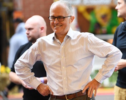Malcolm Turnbull at Sydney's Royal Easter Show today. (AAP)