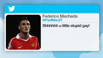 Manchester United footballer Federico Macheda was fined in 2012 after responding to a Twitter follower with a homophobic insult.