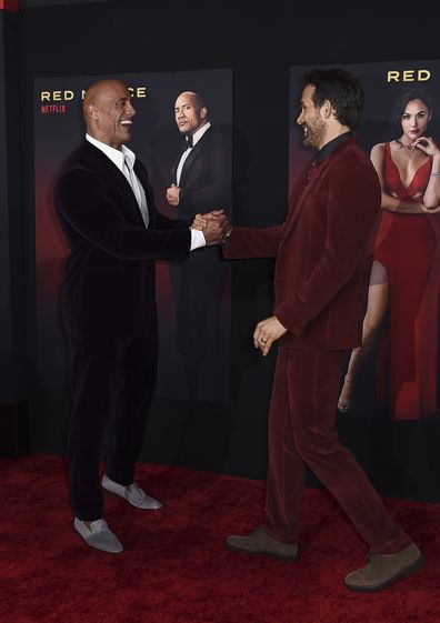 Dwayne Johnson, left, and Ryan Reynolds