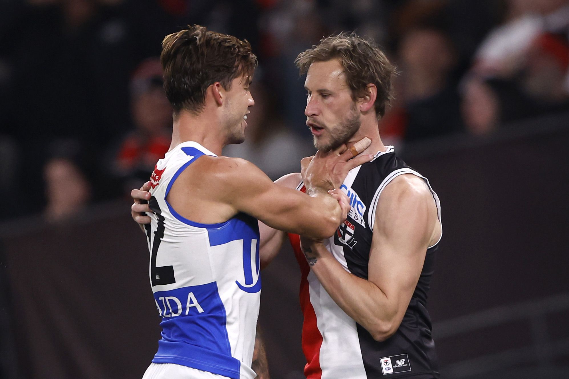 St Kilda villain Jimmy Webster returns from suspension to chorus of North Melbourne boos