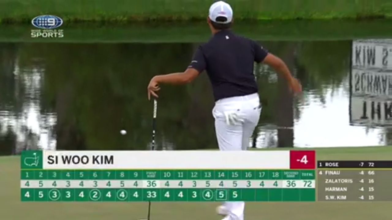 Si Woo Kim breaks putter then uses driver to be three shots off Masters lead