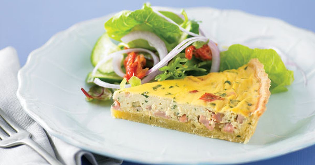 Ham tomato and parmesan quiche - 9Kitchen