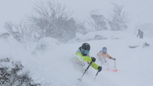 Perisher recorded buckets of snowfall today.