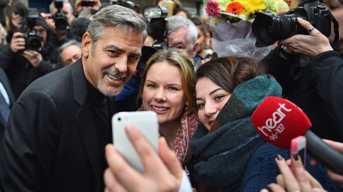 The actor was happy to pose for selfies and photos with the Edinburgh crowd.  (Getty)