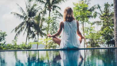 Woman meditating