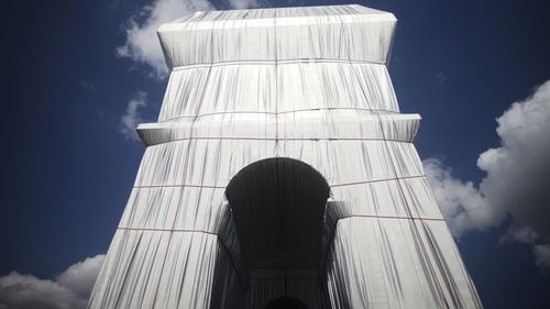 The "L'Arc de Triomphe, Wrapped" project by late artist Christo and Jeanne-Claude is on view from, September 18 to October 3, 2021. 