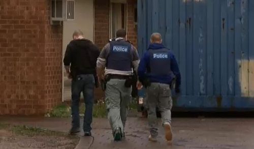 Police raided one home in Seabrook and another in Oakleigh South this morning. (9NEWS)