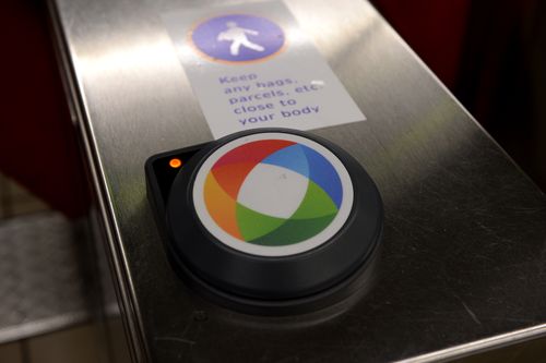 An Opal card reader at Town Hall station. Picture: AAP