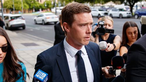 Rohan Dennis arrives at Adelaide Magistrates Court in March 2024.