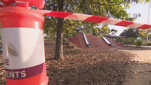 A parent discovered asbestos in the mulch while at the park with their children.