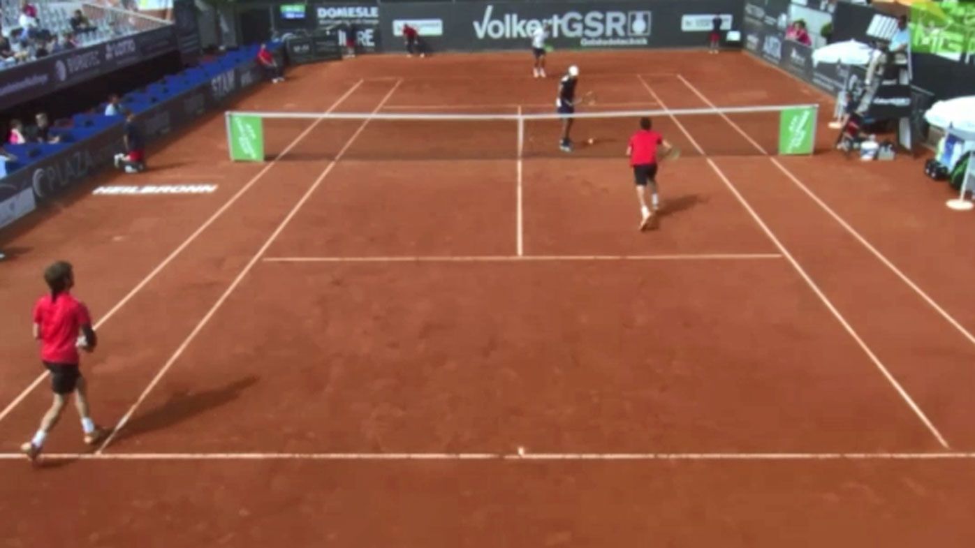 Belgian tennis player pulls off incredibly rare shot on ATP Challenger Tour match in Germany