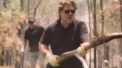 Russell Crowe, video, bushfire, NSW