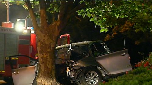 Investigators believe the driver lost control of the car, causing it to smash into a tree. (Supplied)